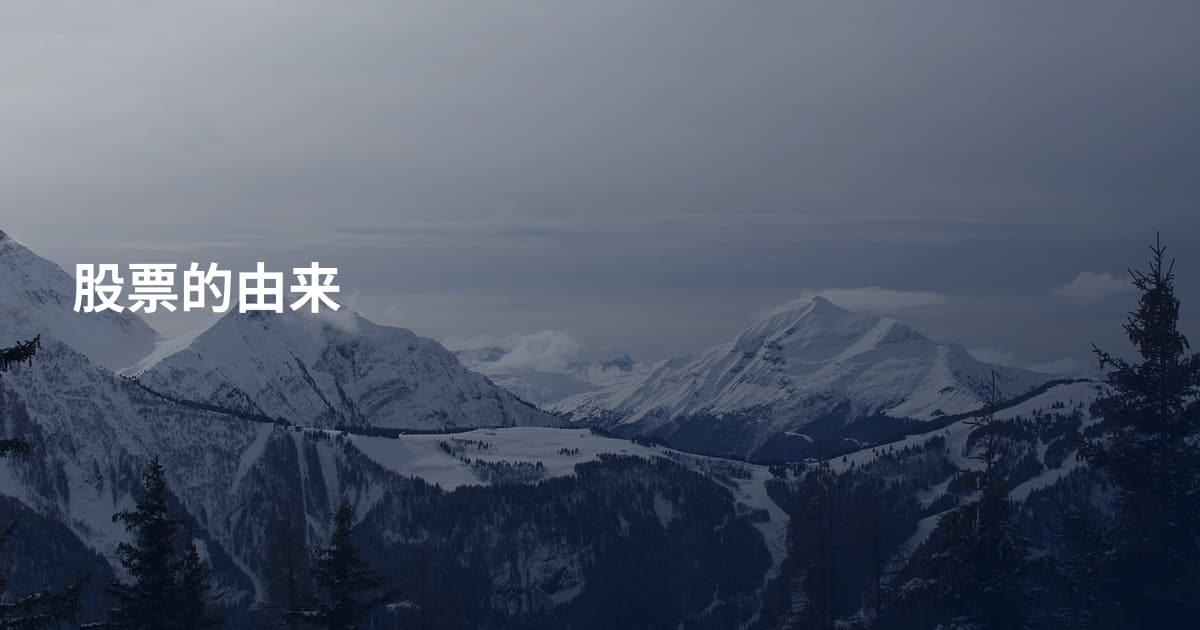 股票的由来
