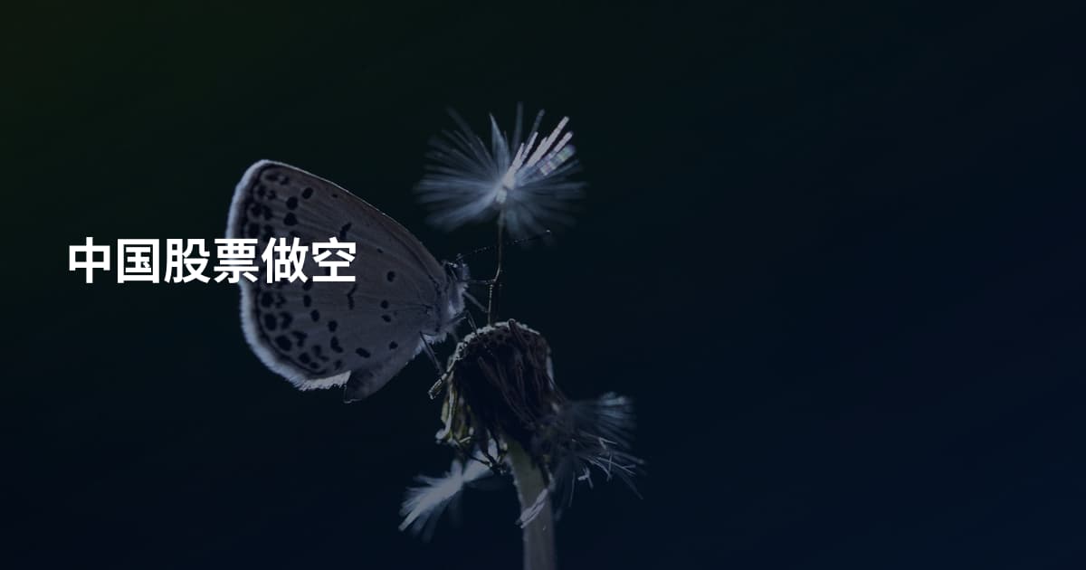 中国股票做空