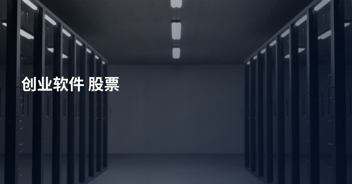 创业软件 股票