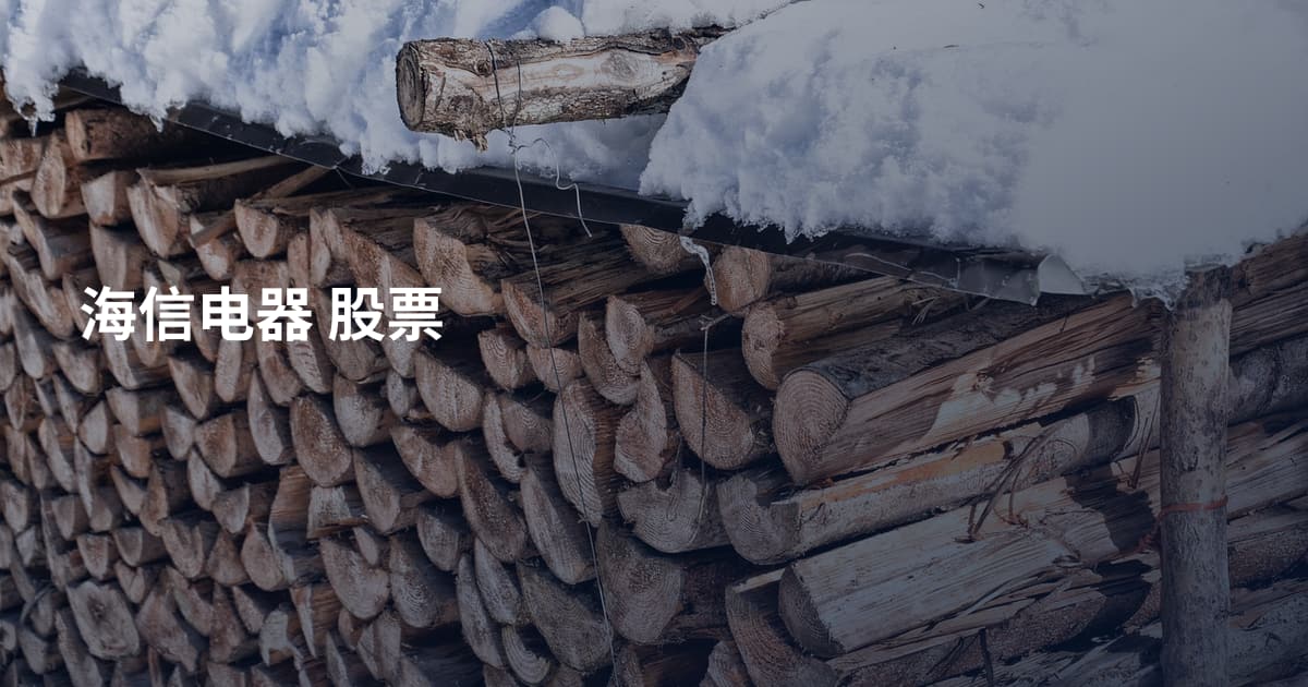 海信电器 股票