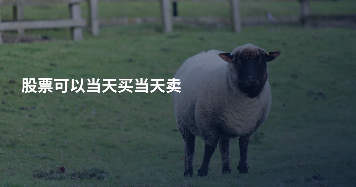 股票可以当天买当天卖