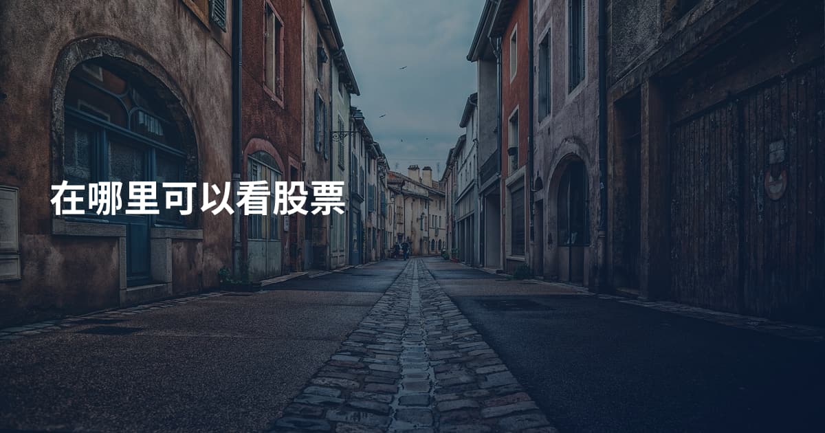 在哪里可以看股票