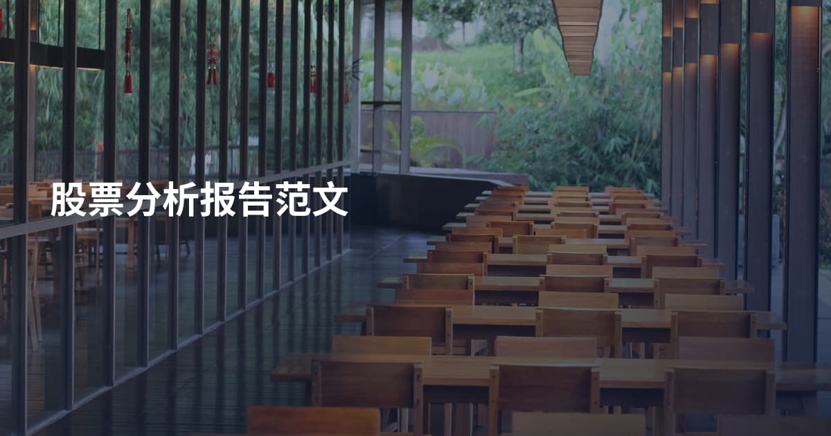 股票分析报告范文