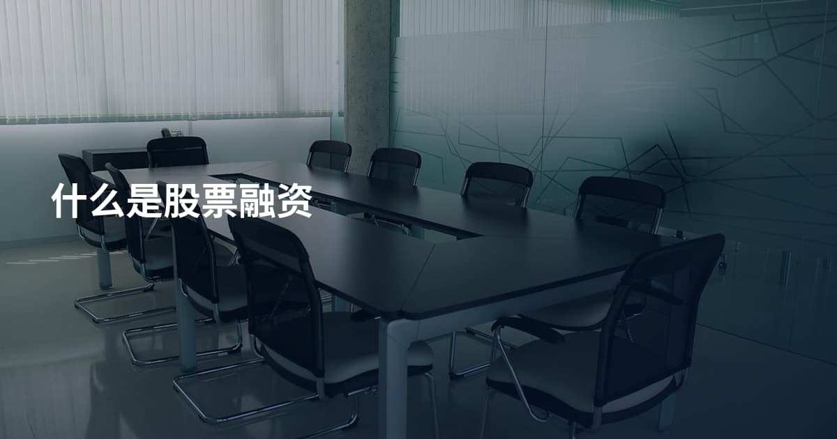 什么是股票融资