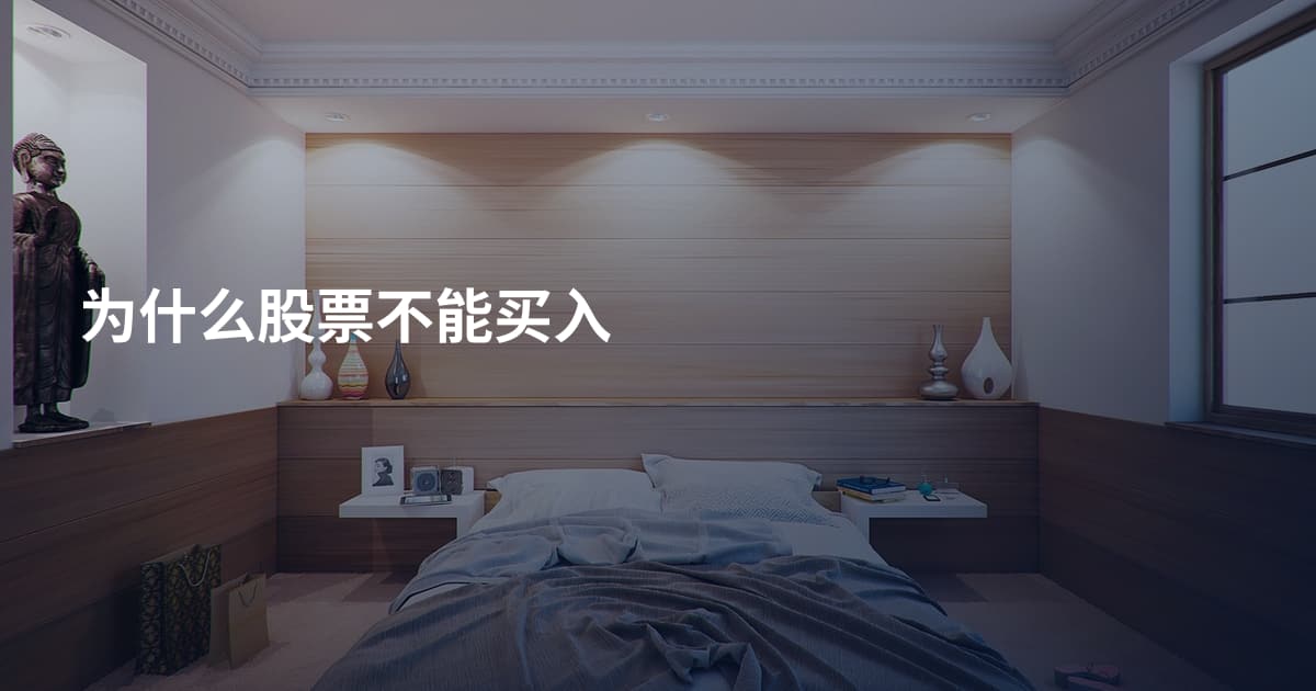 为什么股票不能买入