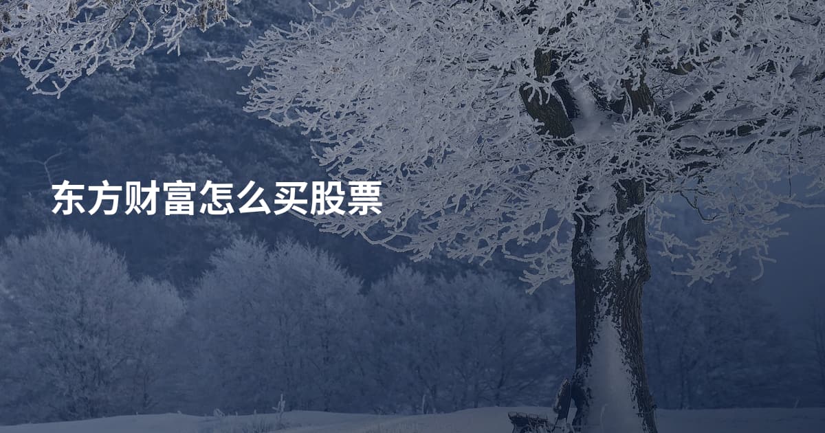 东方财富怎么买股票