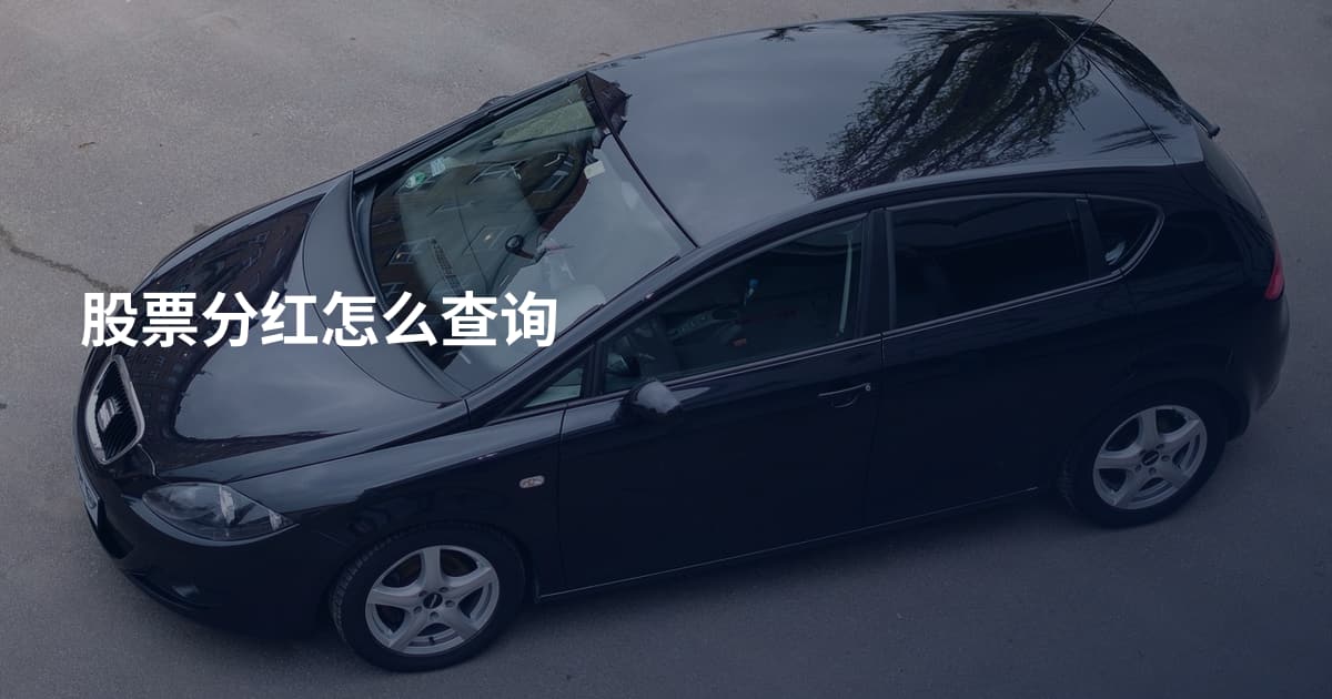 股票分红怎么查询