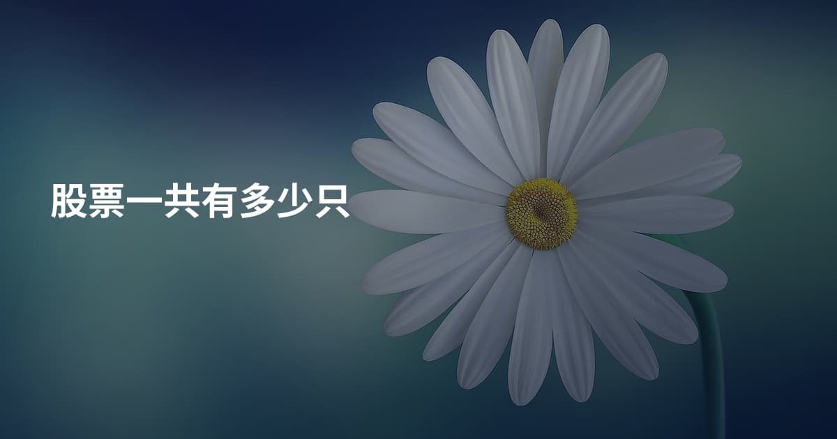 股票一共有多少只