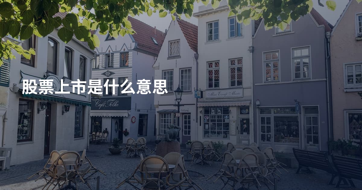 股票上市是什么意思
