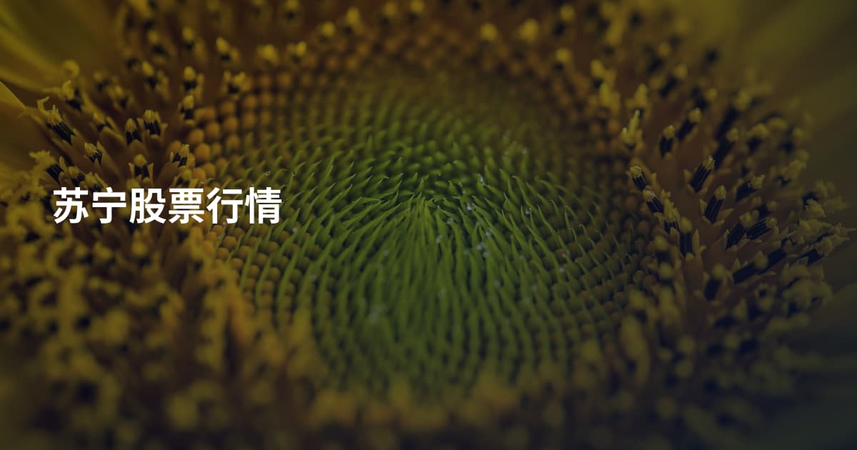 苏宁股票行情