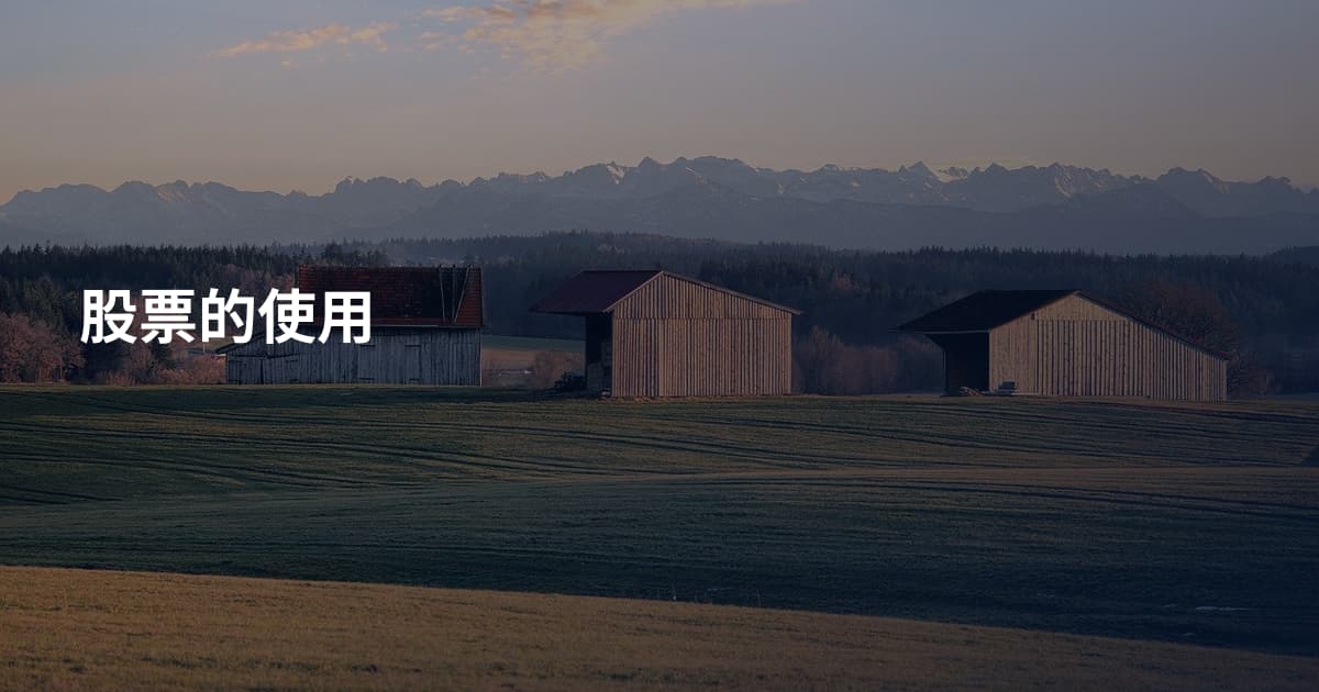 股票的使用