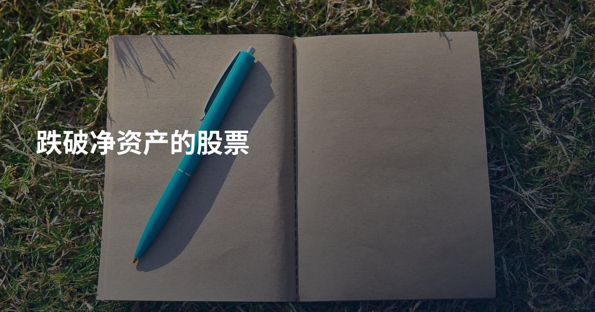 跌破净资产的股票