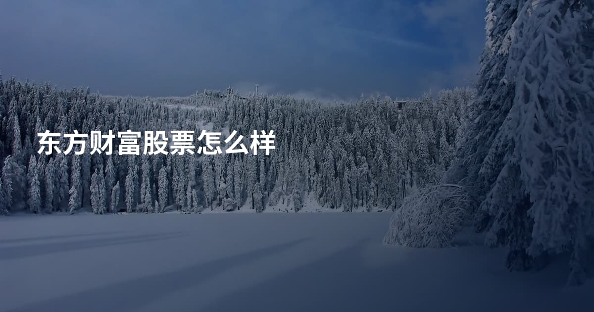 东方财富股票怎么样
