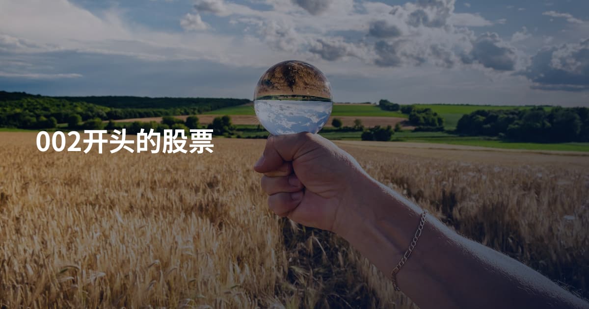 002开头的股票