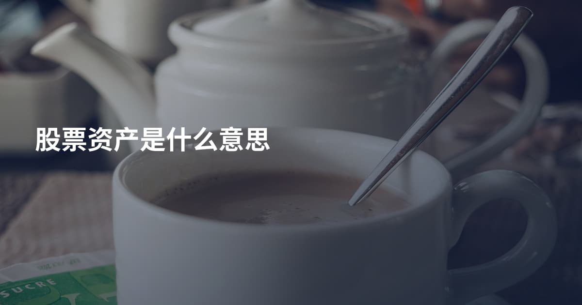 股票资产是什么意思