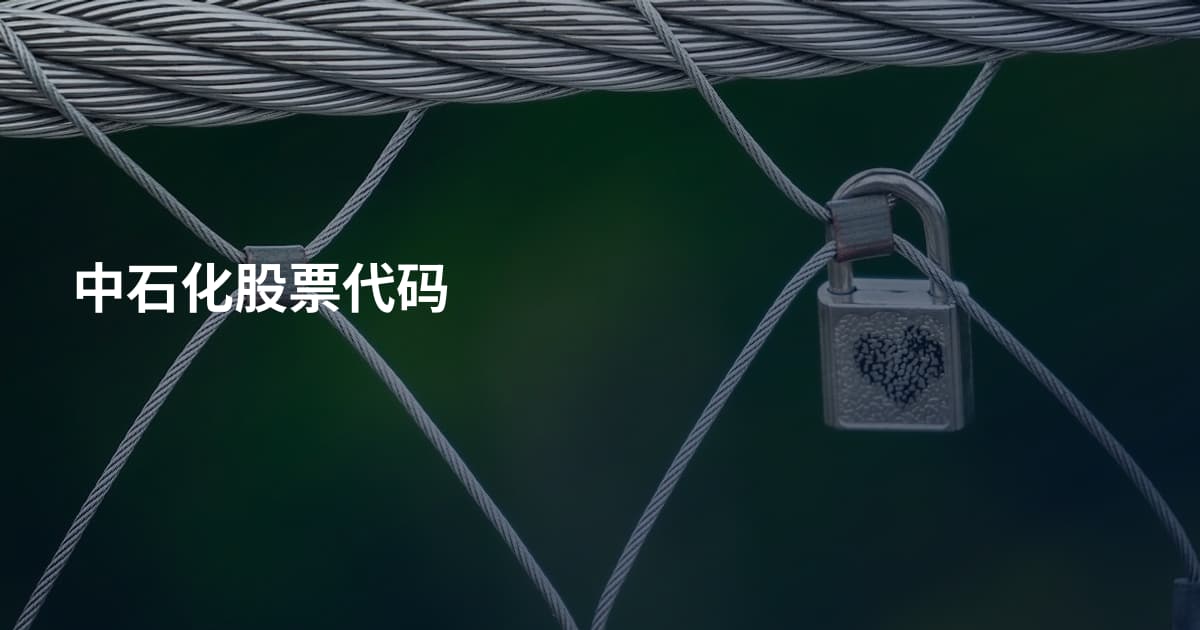 中石化股票代码