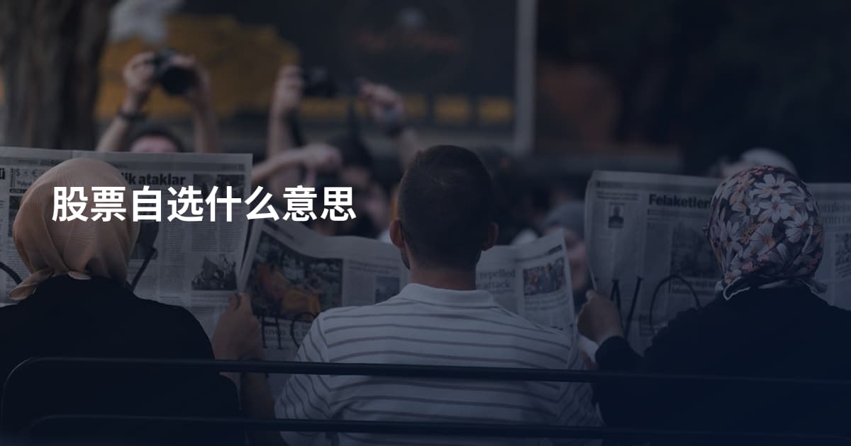 股票自选什么意思