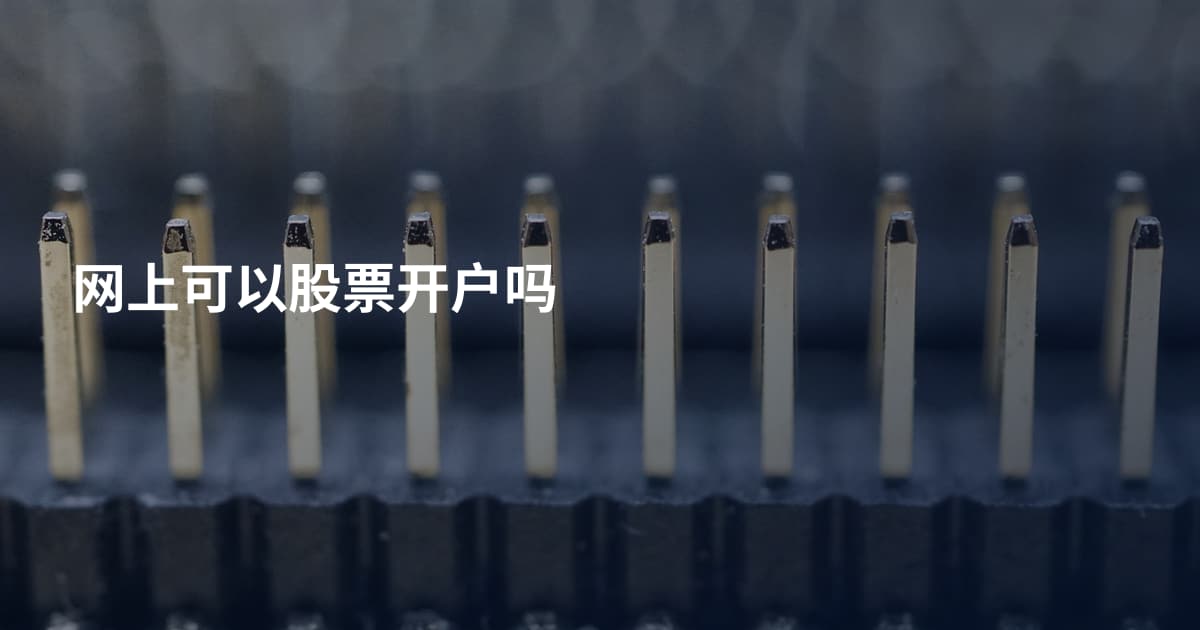 网上可以股票开户吗