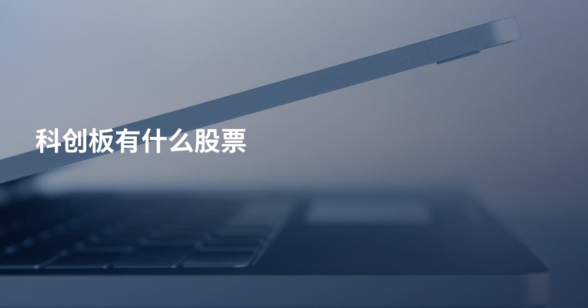 科创板有什么股票