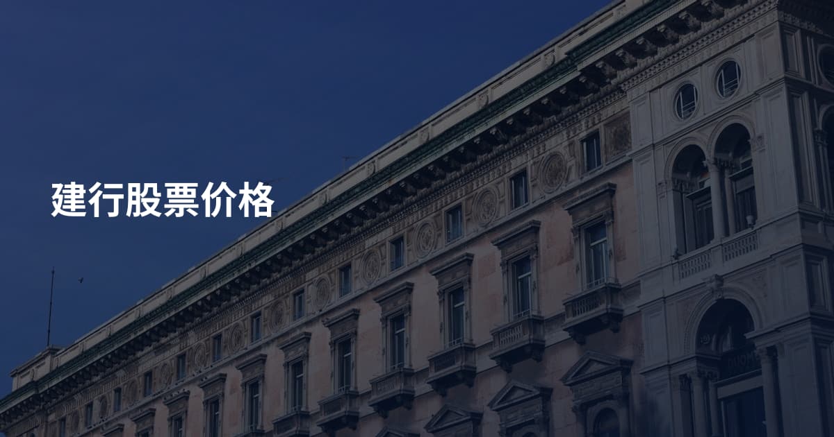 建行股票价格