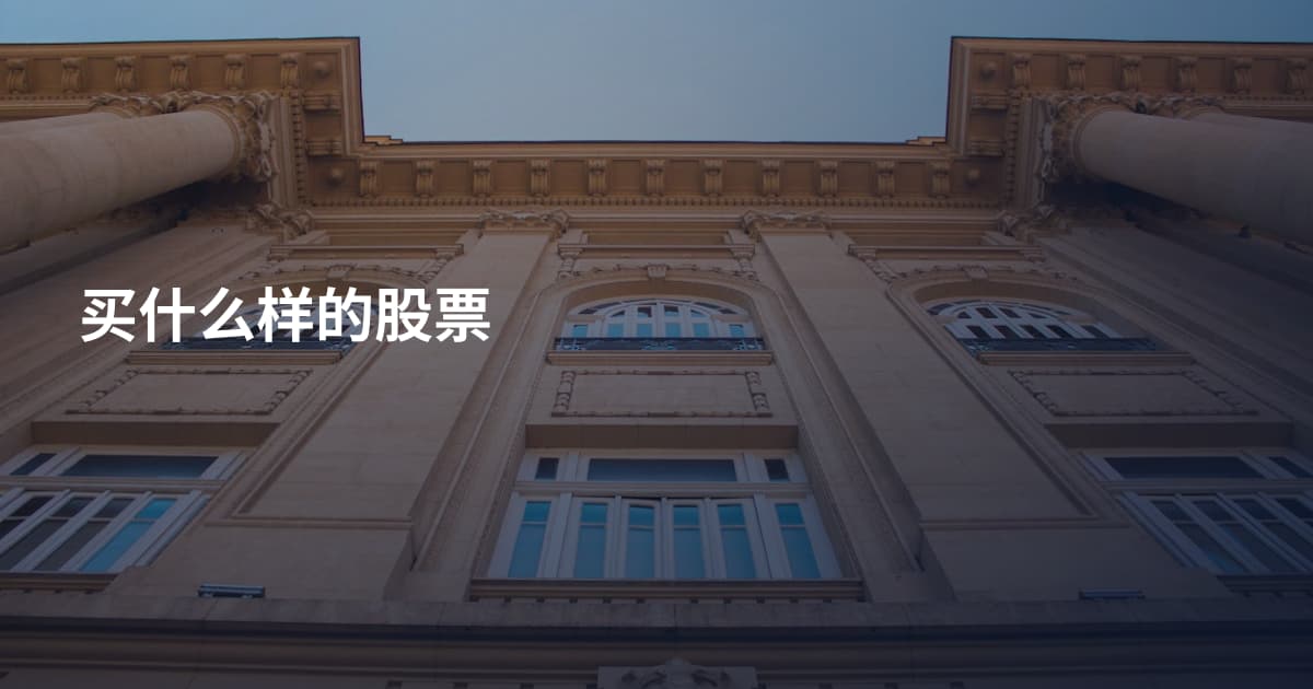 买什么样的股票