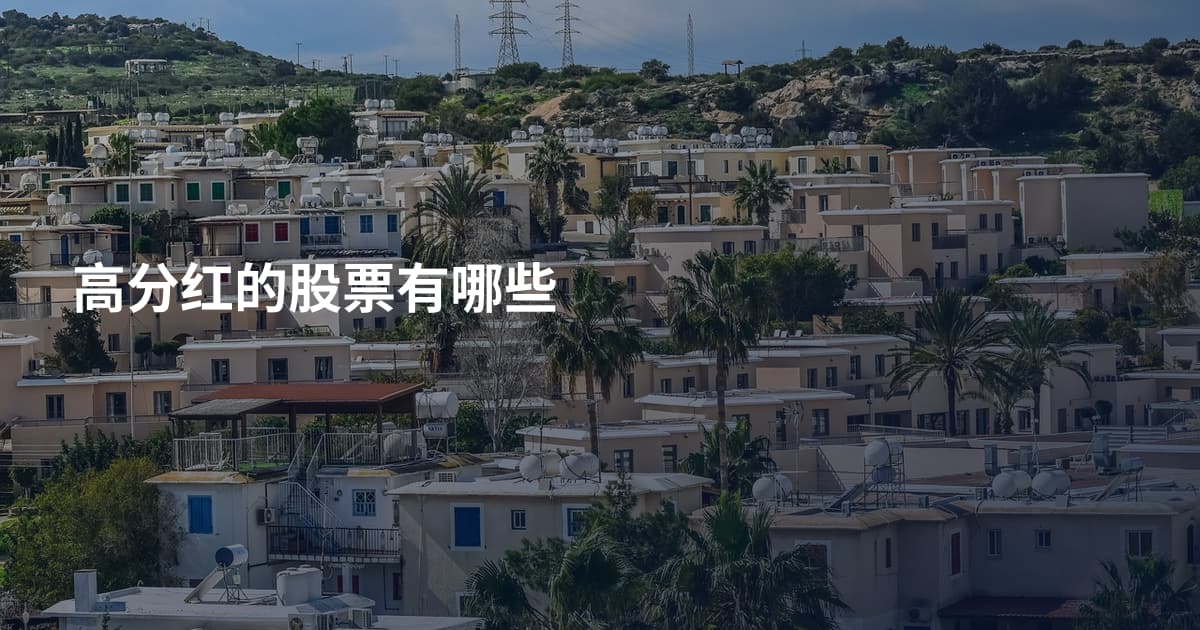 高分红的股票有哪些