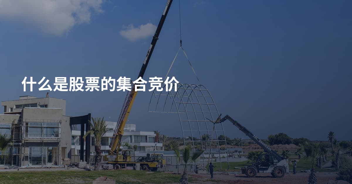 什么是股票的集合竞价