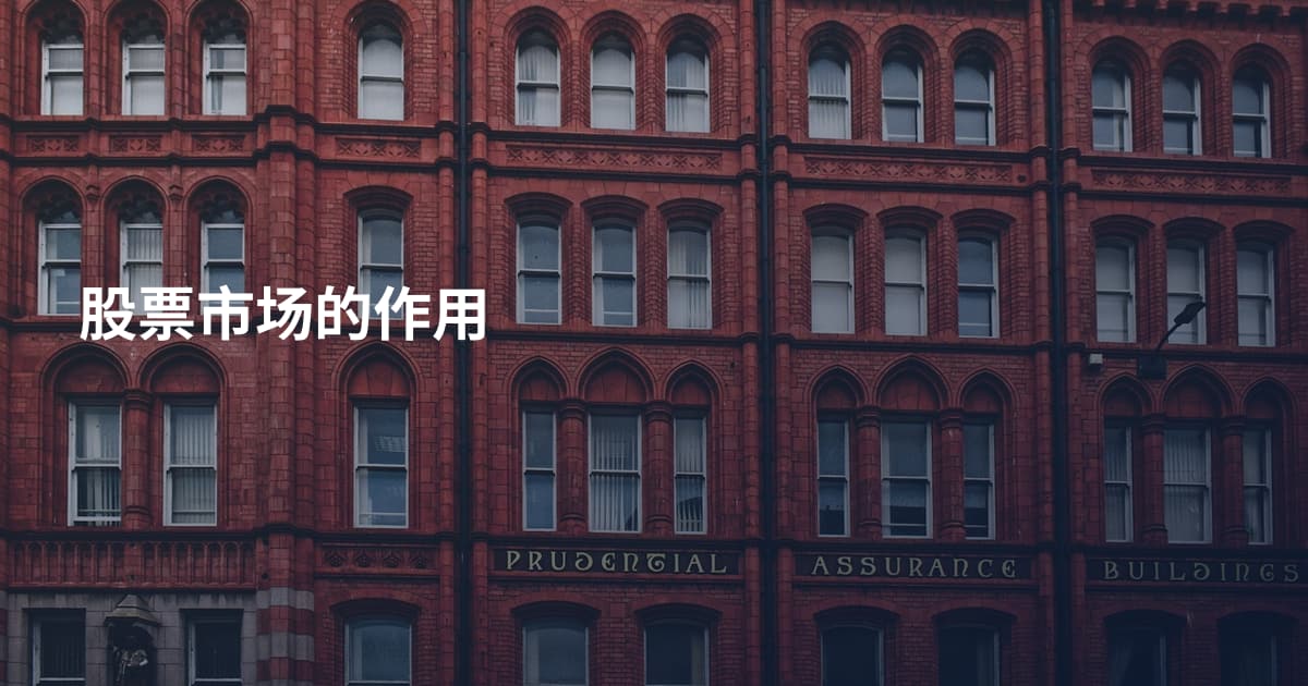 股票市场的作用