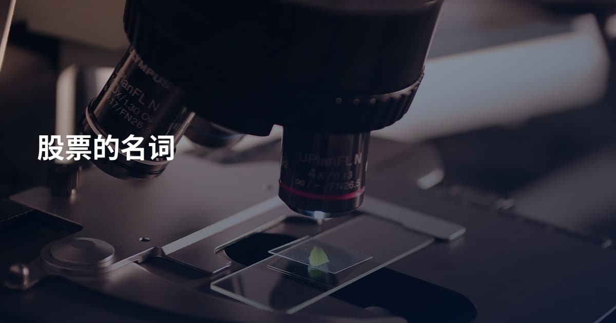 股票的名词