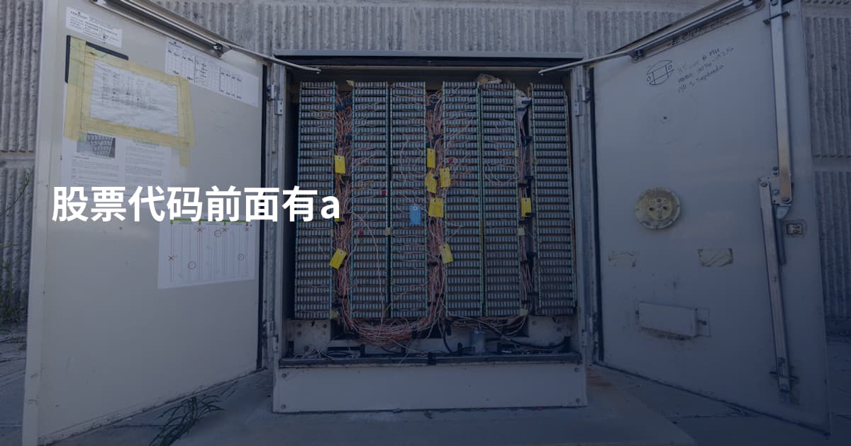 股票代码前面有a