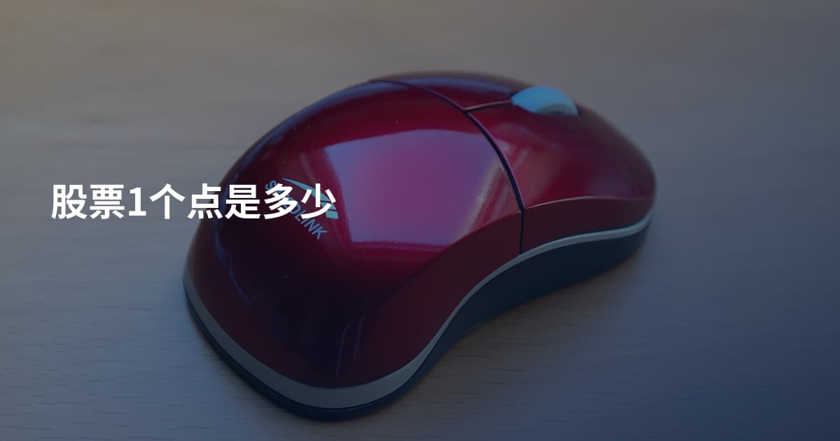股票1个点是多少