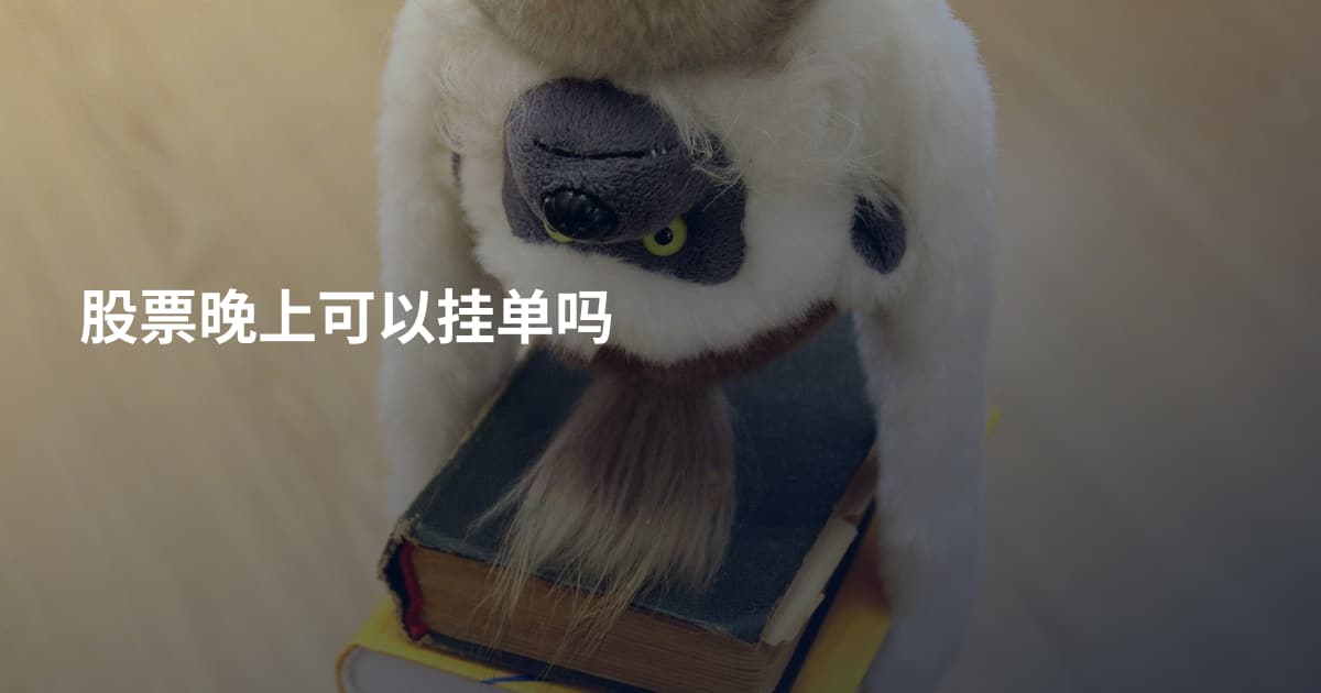 股票晚上可以挂单吗