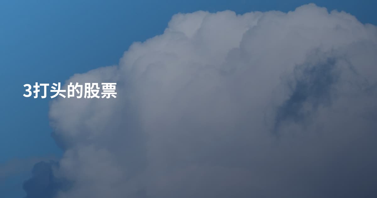 3打头的股票