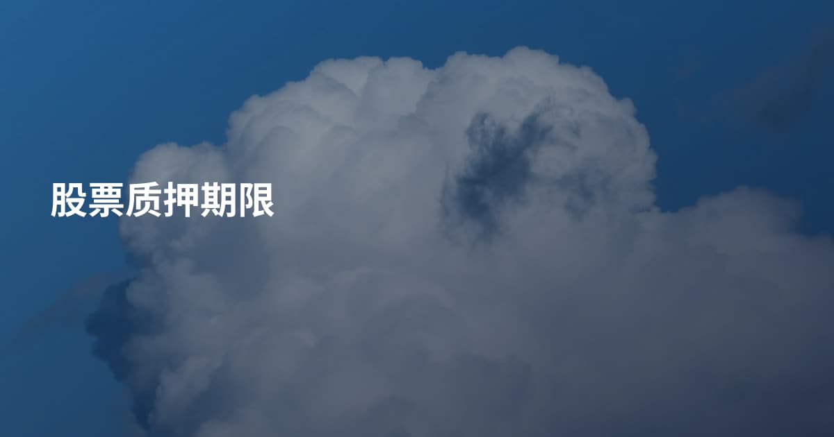 股票质押期限