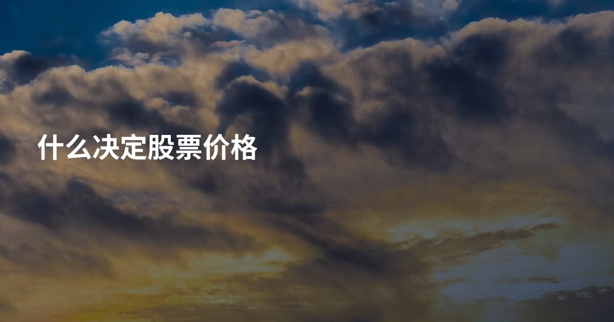 什么决定股票价格