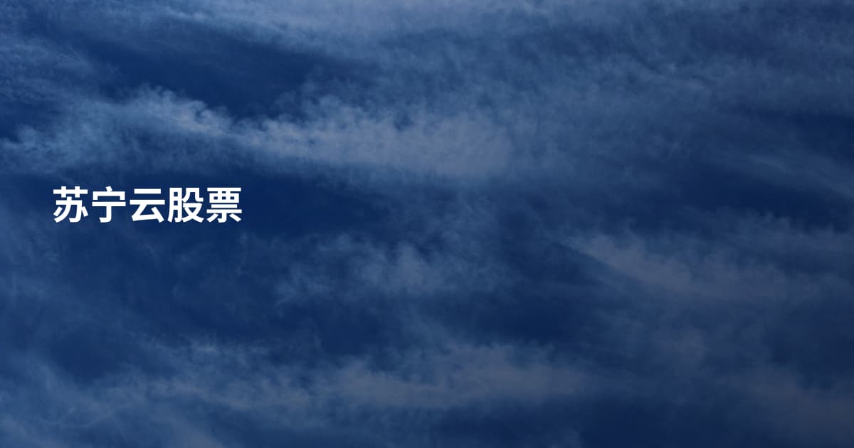 苏宁云股票