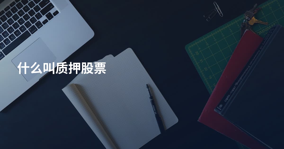 什么叫质押股票