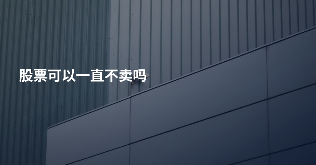 股票可以一直不卖吗