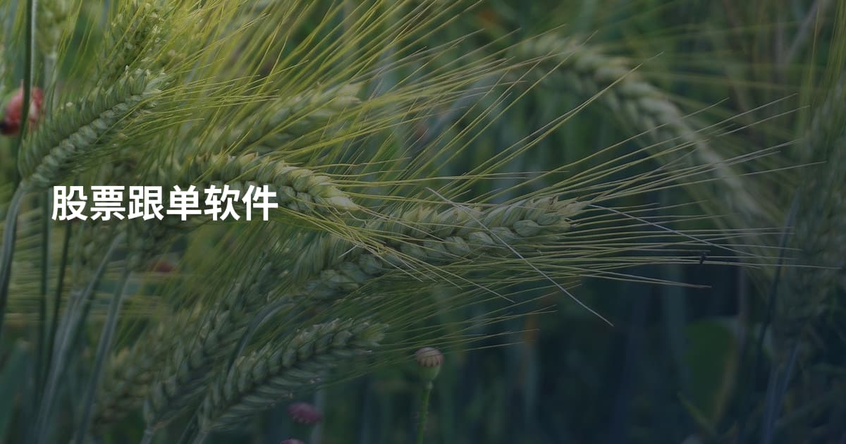 股票跟单软件
