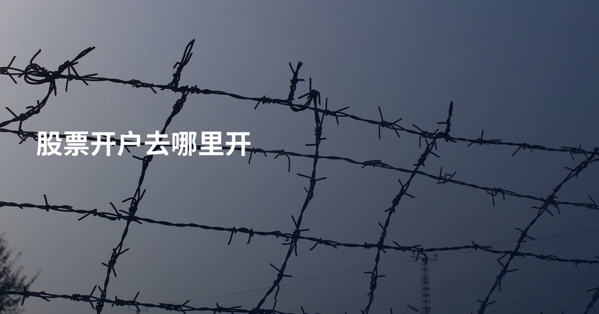 股票开户去哪里开