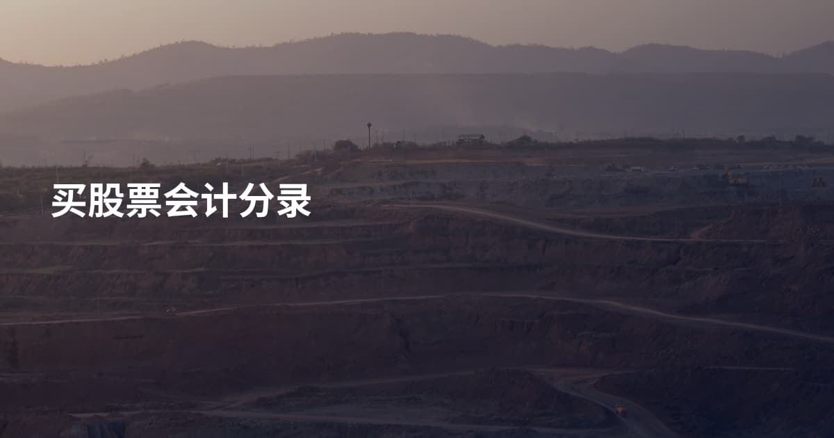买股票会计分录
