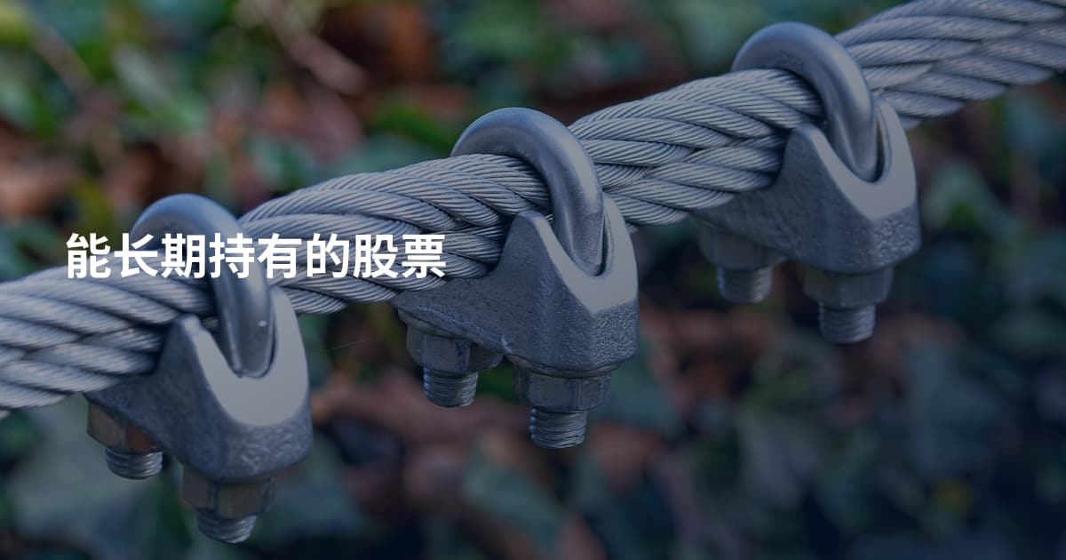 能长期持有的股票
