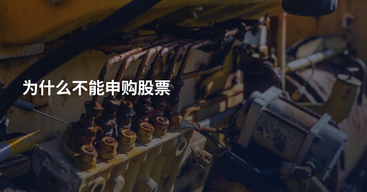 为什么不能申购股票
