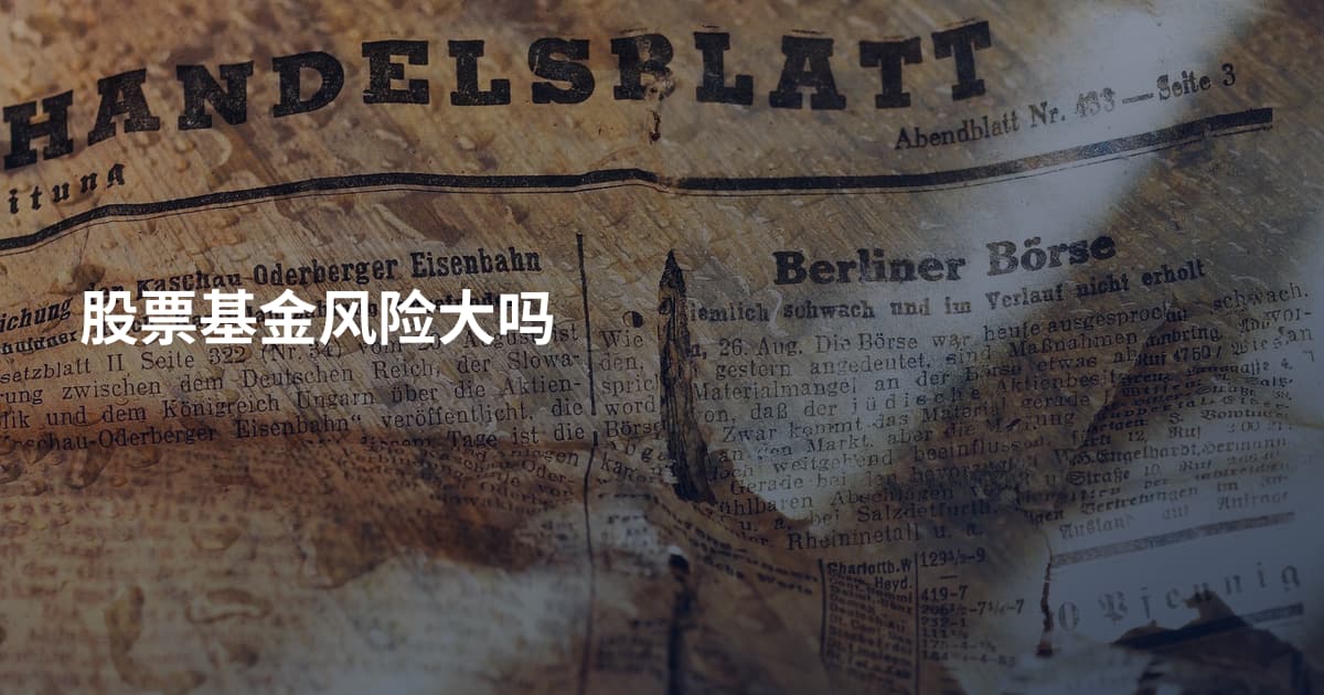 股票基金风险大吗
