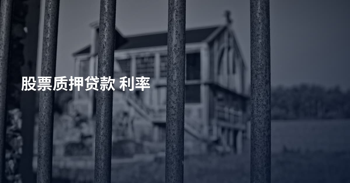 股票质押贷款 利率