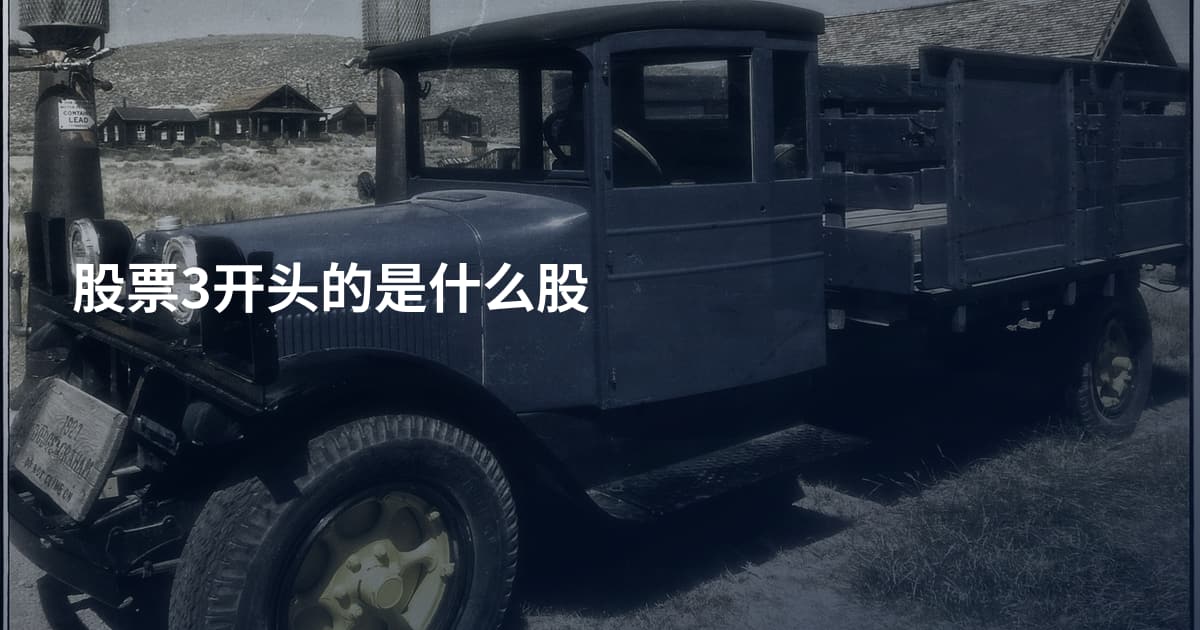 股票3开头的是什么股