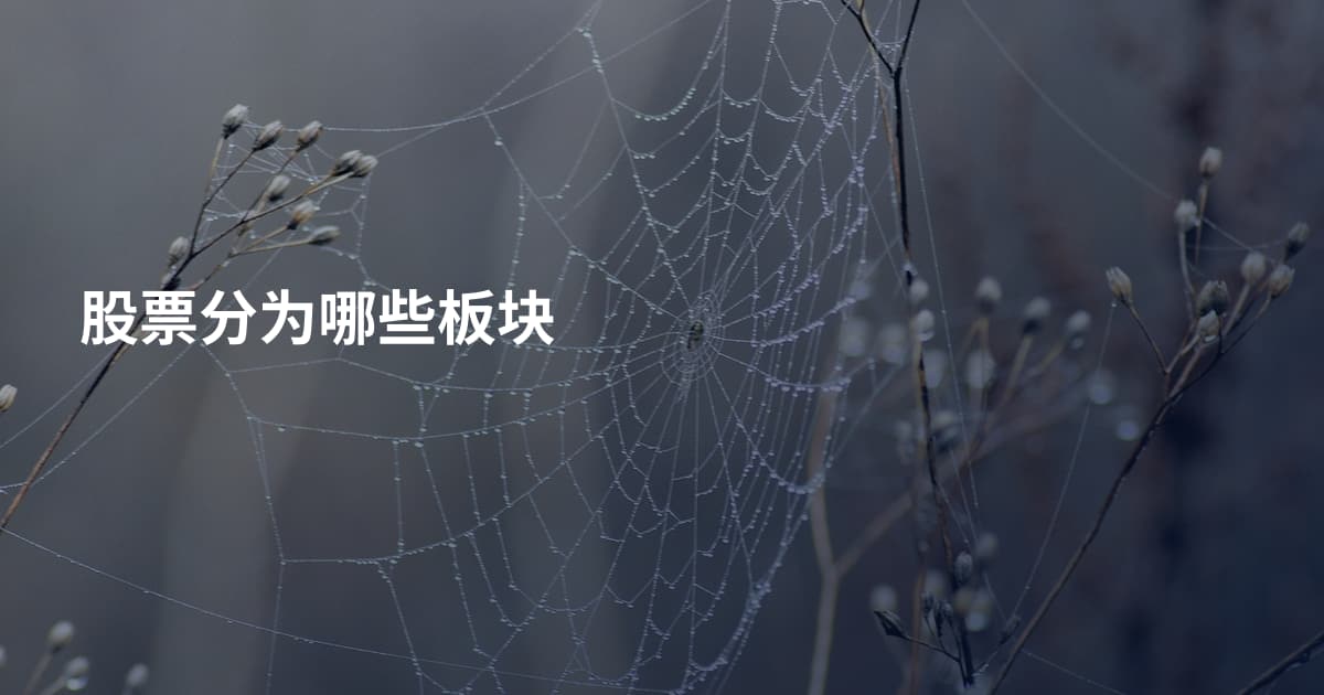 股票分为哪些板块