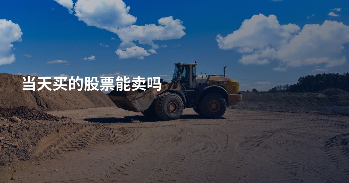 当天买的股票能卖吗