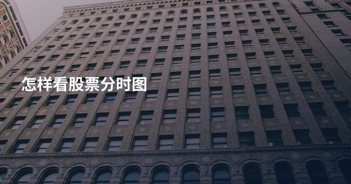 怎样看股票分时图