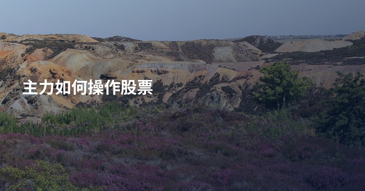 主力如何操作股票